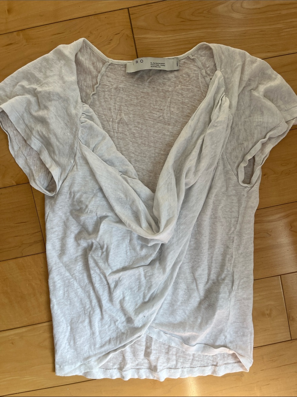IRO linen cowl neck linen tshirt